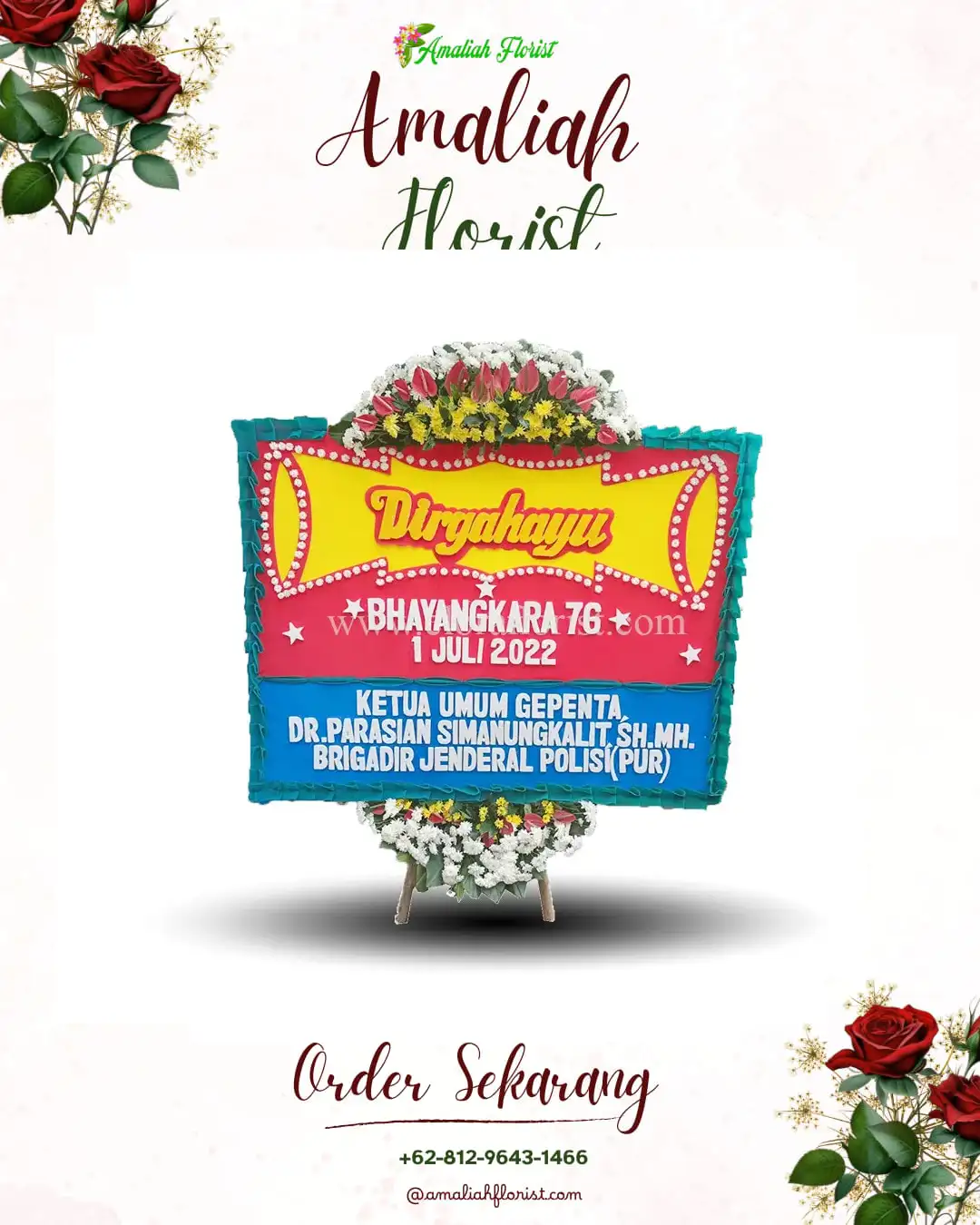 Papan Bunga HUT Ulang Tahun Syamtalira Aron